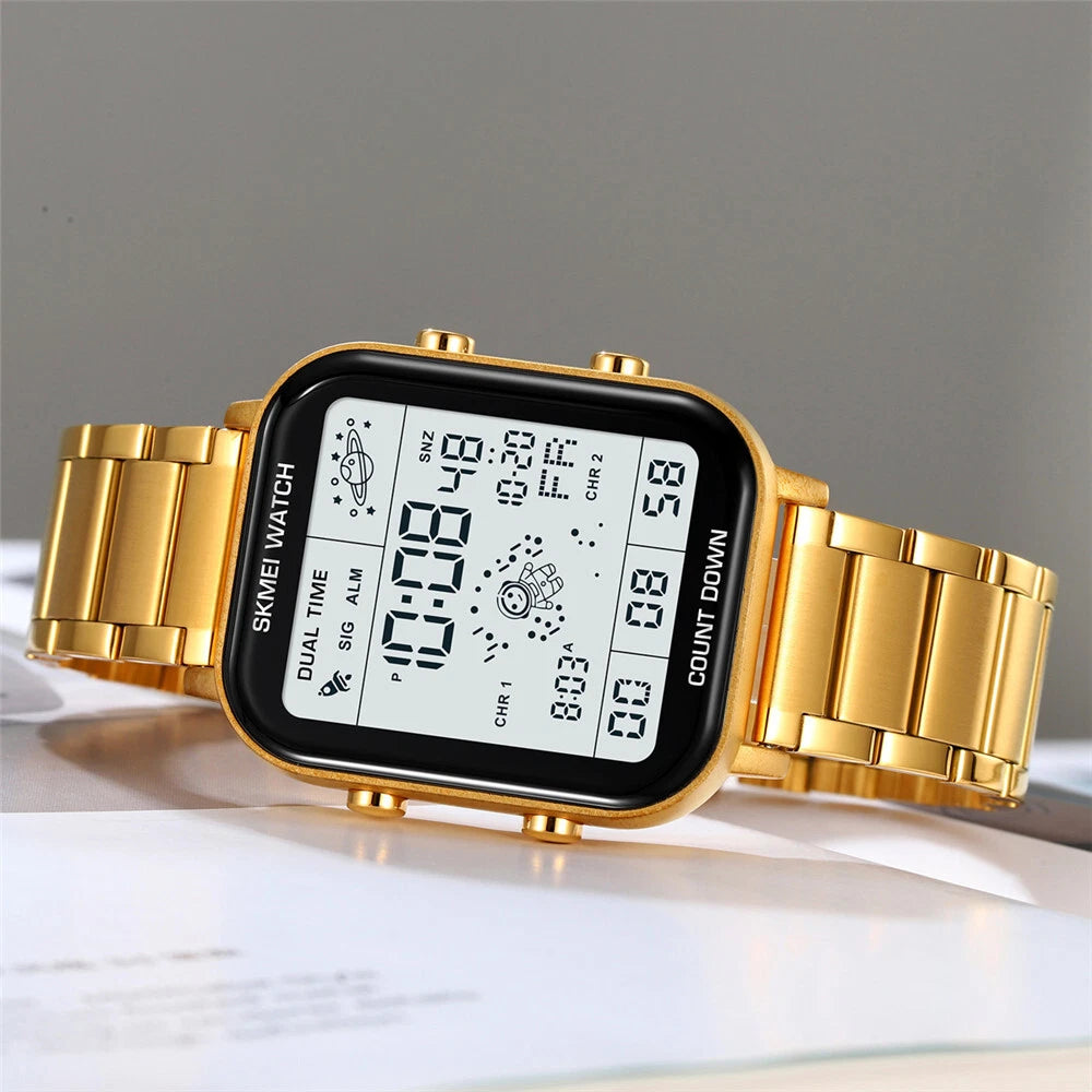 Digital Gold Men Watch